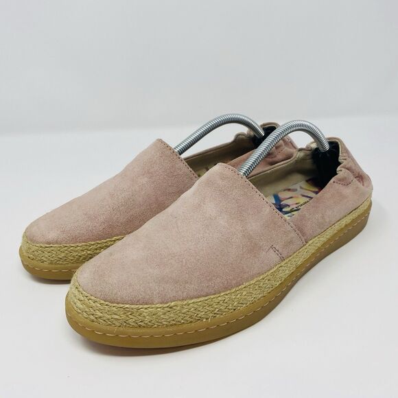 BORN 8.5 Pink Castries Suede Slip On Comfort Espadrilles Boho Chic Casual Loafer - Picture 4 of 16